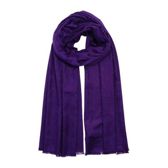 Lauren Ralph Lauren Women's Logo Jacquard‎ Scarf Purple Agate